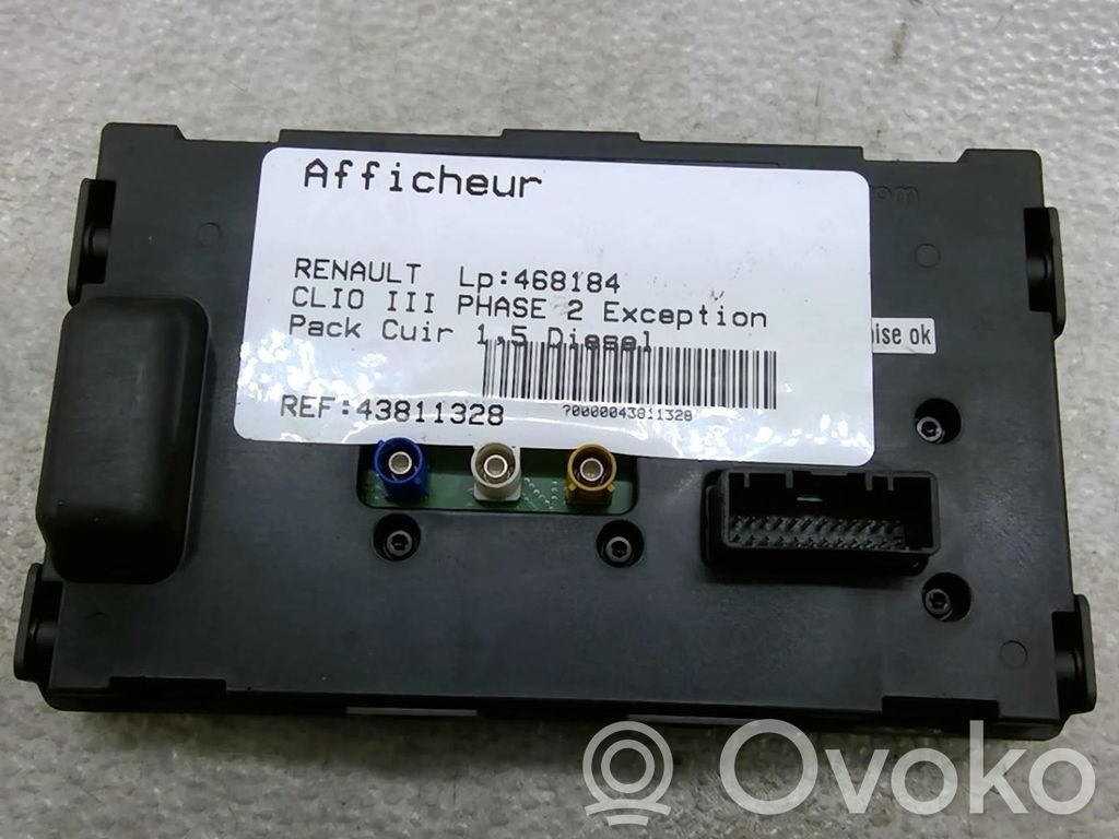 Renault Clio III Ekrāns / displejs / mazais ekrāns 