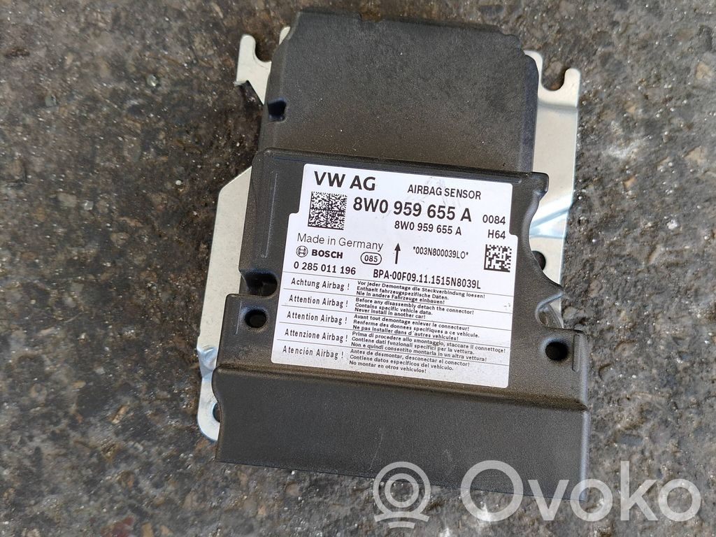 Airbag control unit/module   8W0959655A,0285011196