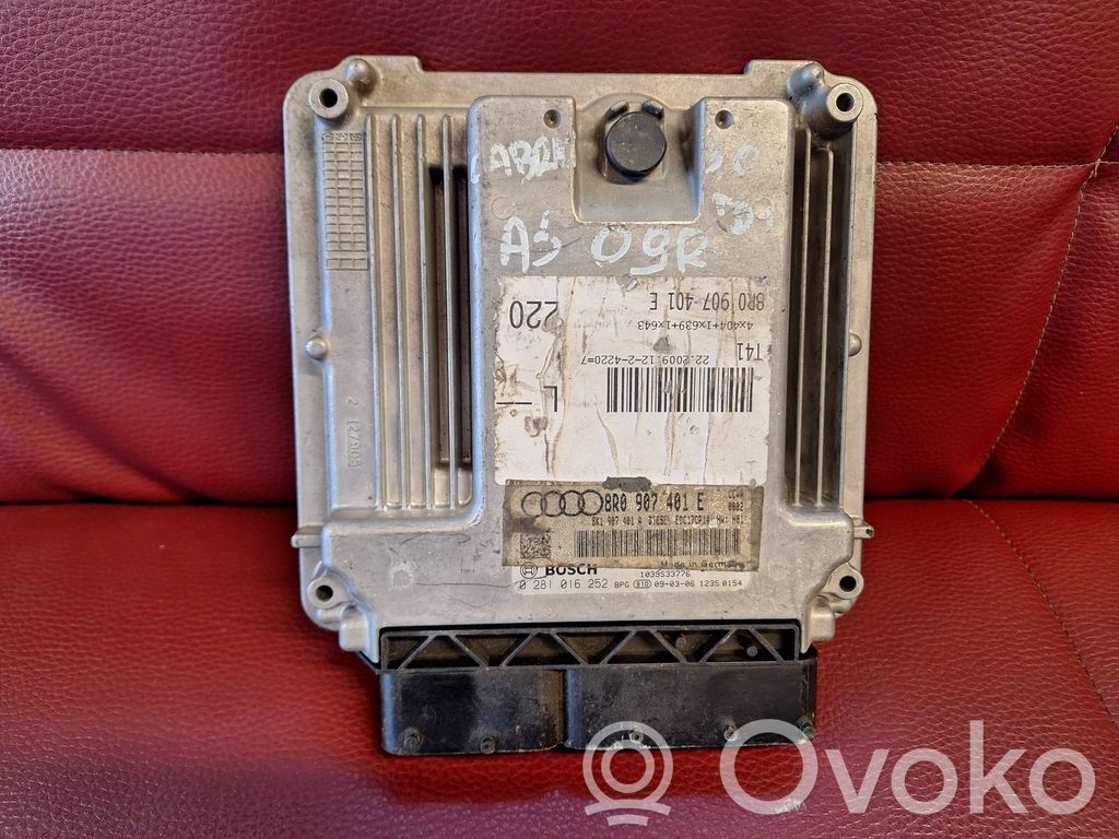 Engine control unit/module   8R0907401E,8K1907401A,0281016252