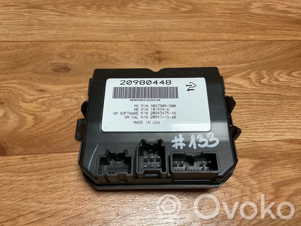 Opel Insignia A Tailgate/trunk control unit/module 