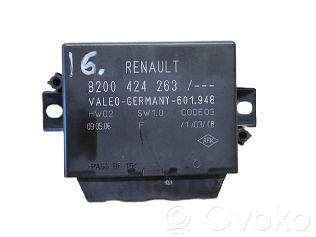 Renault Megane II Pysäköintitutkan (PCD) ohjainlaite/moduuli 