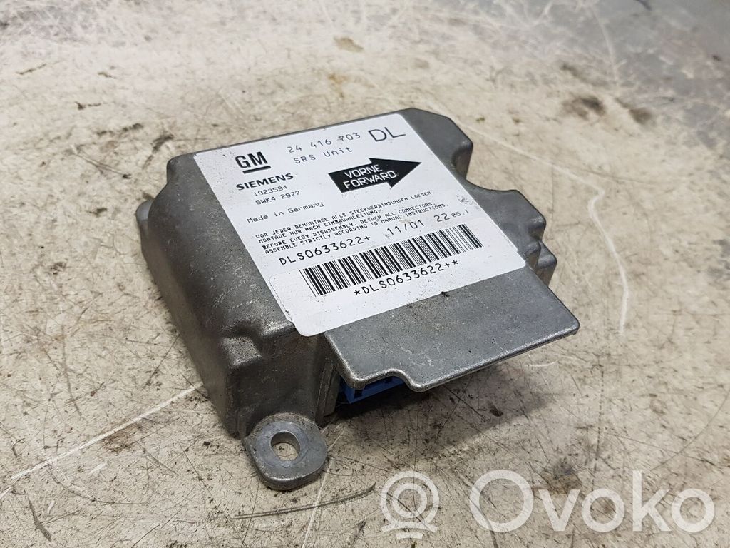 Opel Astra G Unidad de control/módulo del Airbag 