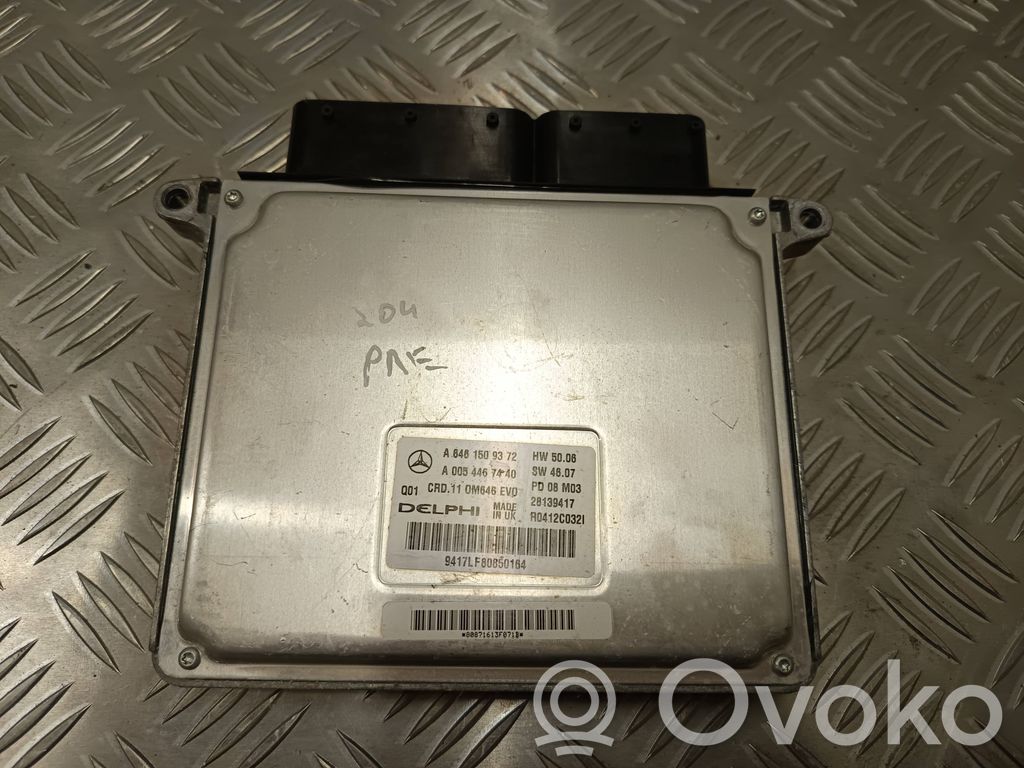 Mercedes-Benz C W204 Sterownik / Moduł ECU 