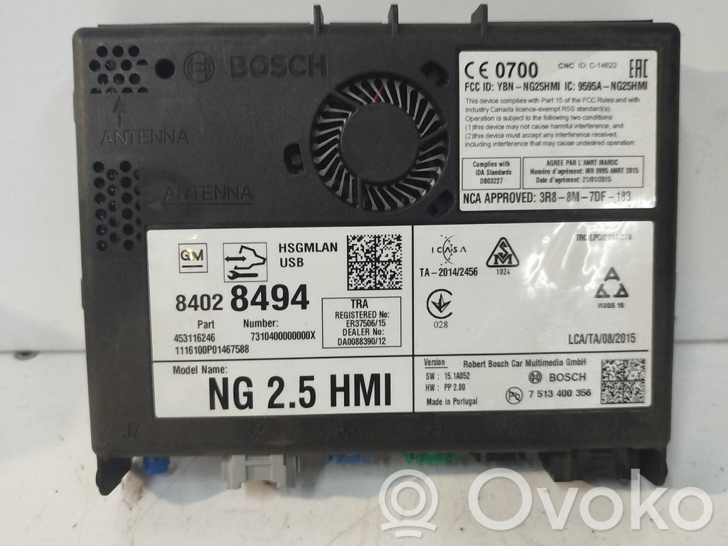 Opel Insignia A GPS navigation control unit/module 