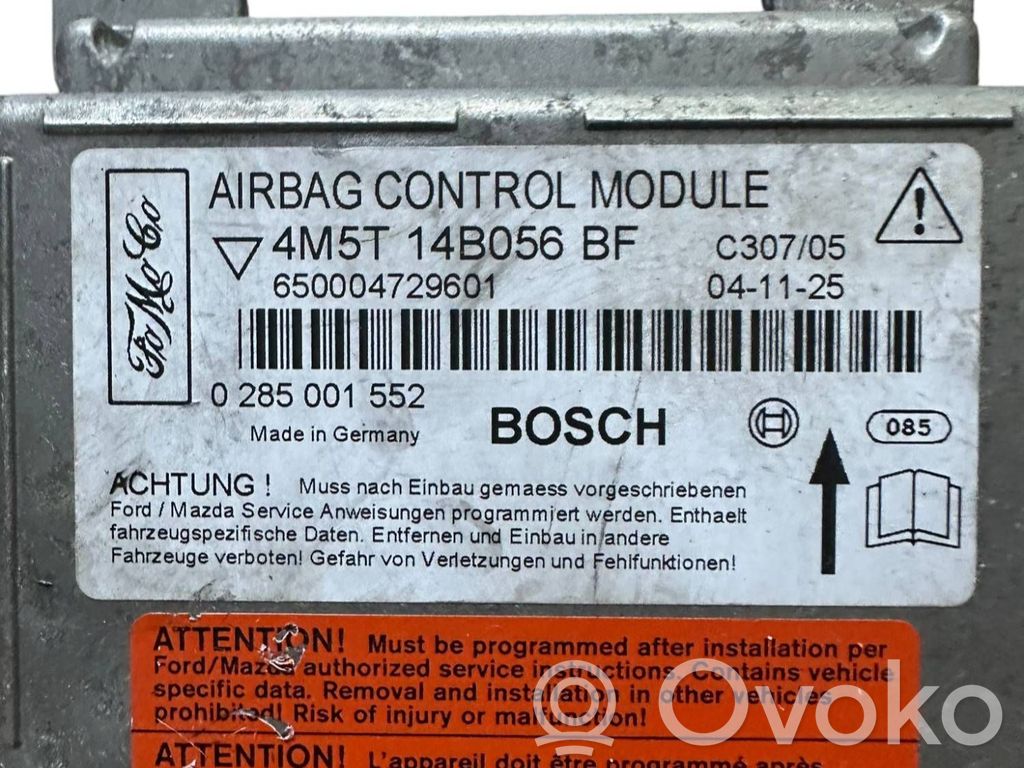 Airbag control unit/module   4M5T14B056BF,650004729601,0285001552
