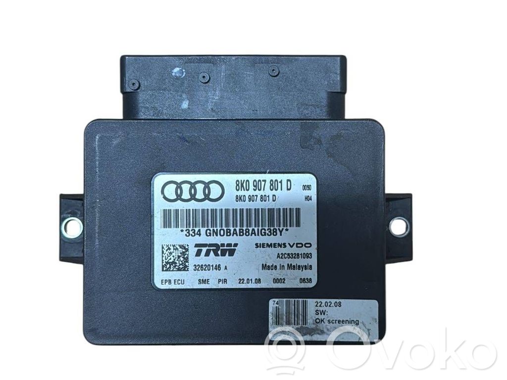 Audi A5 8T 8F Module de commande de frein à main 