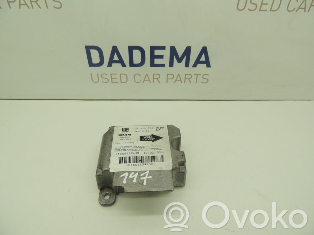 Opel Astra G Module de contrôle airbag 