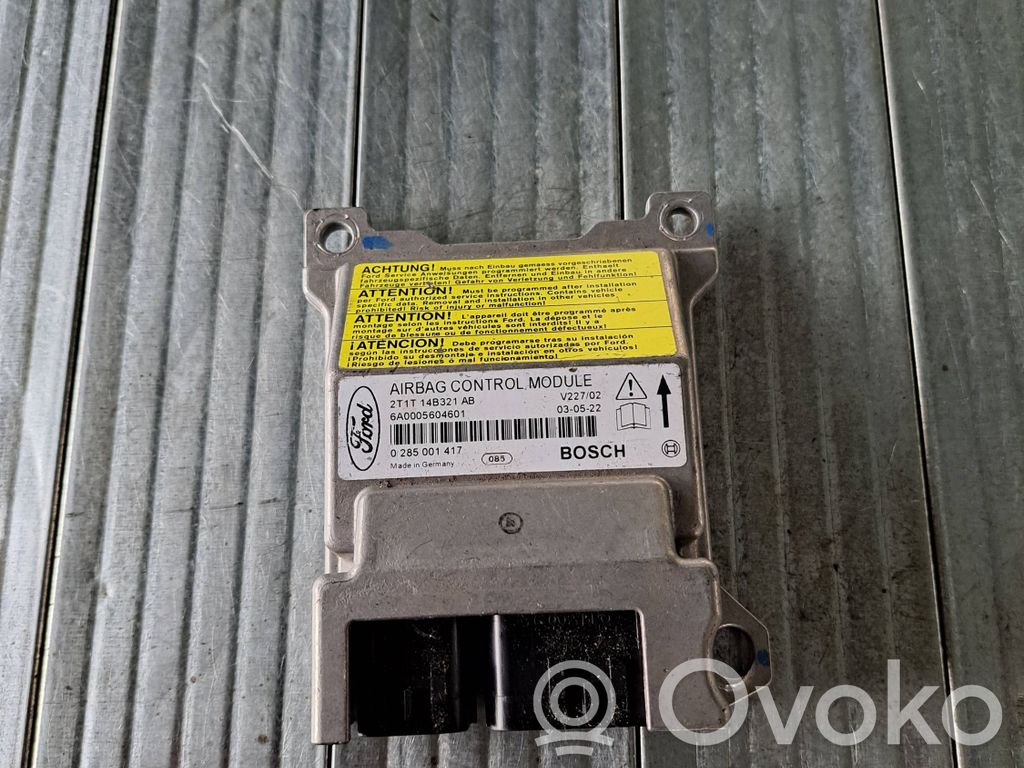 Airbag control unit/module   0285001417,2T1T14B321AB,6A0005604601