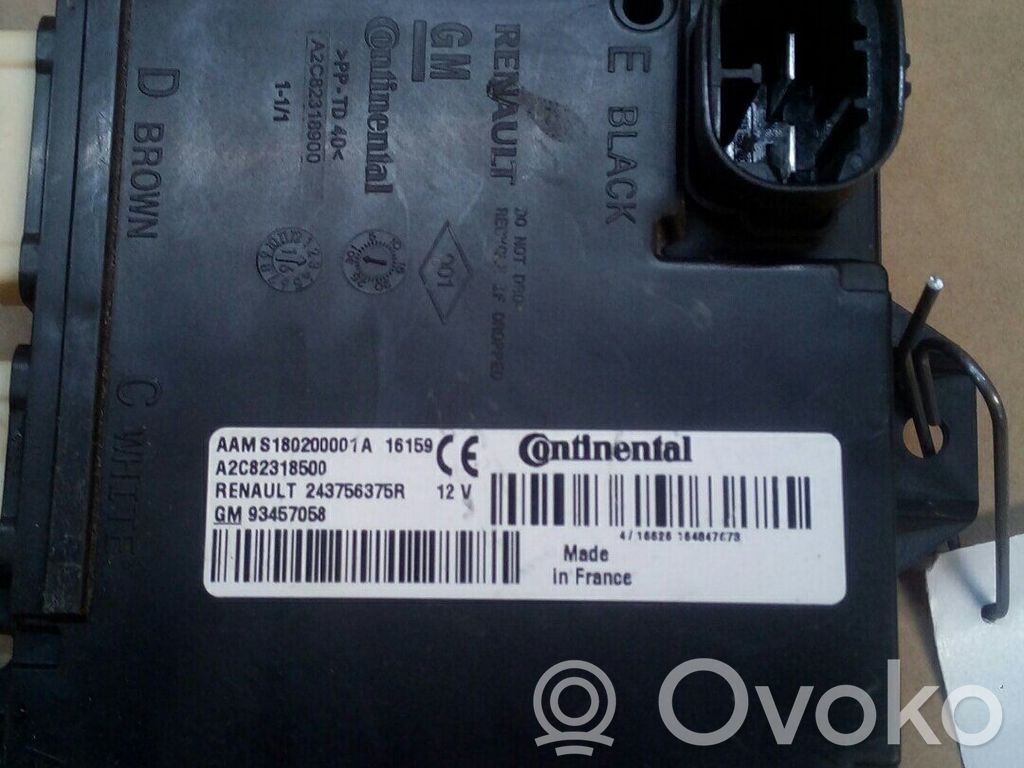 Opel Vivaro Unité de commande / module de verrouillage centralisé porte 