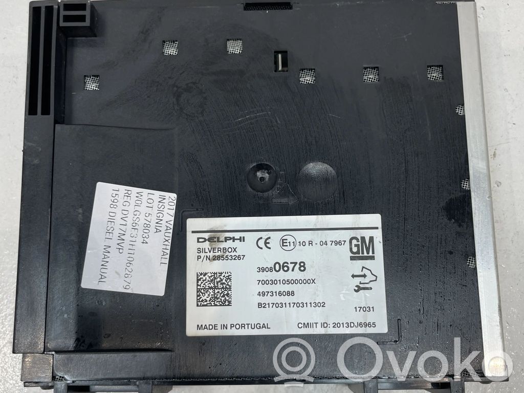 Opel Insignia B GPS navigation control unit/module 