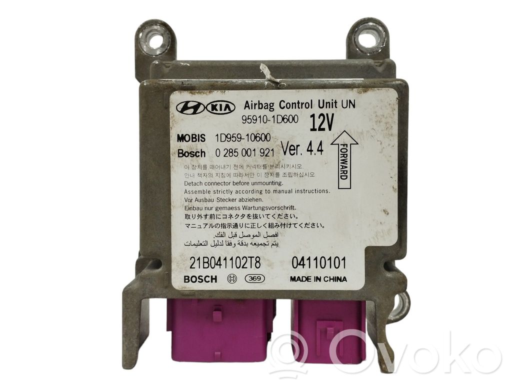 Centralina/modulo airbag   959101D600,1D95910600,0285011921