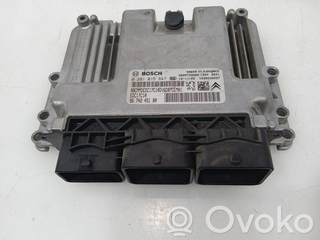 Unidad de control/módulo del motor   9674245180,9674245180,0281015847