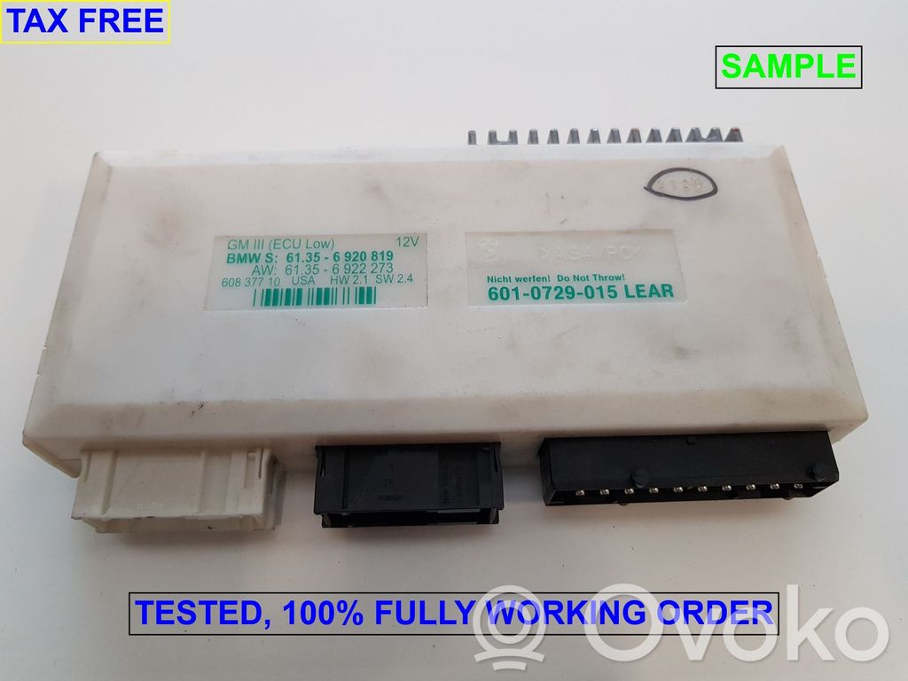 Central body control module   6901224,61356920819,61356901224,4376737,6901224,6913517,6920819,6922272,6938461,6942042,8352057,8369538,8373993,8374813,8376638,8376688,8378629,8380518,8381961