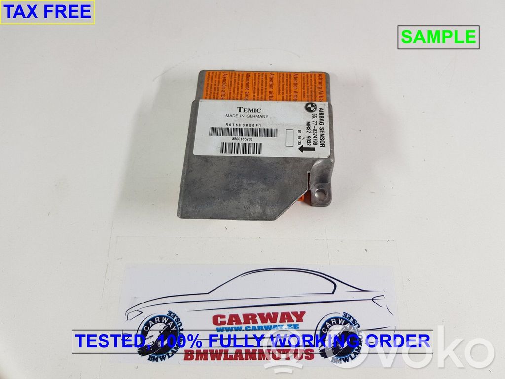 Airbag control unit/module   8374799,8374799,65778374799,1379036,1382905,6904696,6905491,6912123,8353598,8362119,8367035,8369023,8372521,8374799