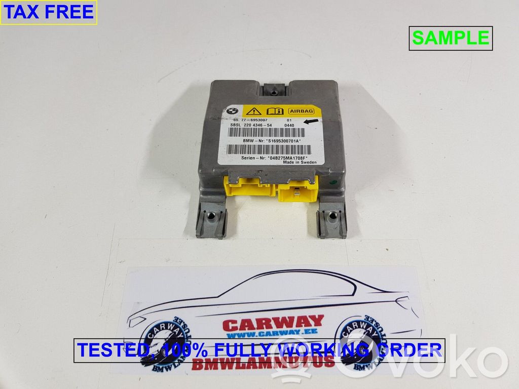 Airbag control unit/module   6953007,6953007,65776953007,6936029,6936183,6937695,6939737,6940297,6942099,6945155,6953007,6962885,6974364