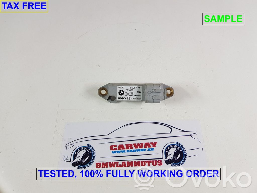 Airbag control unit/module   6906174,6906174,65776906174,6902054,6904697,6905454,6906174,6911038,8369024,8375643,8380585,8381564,9119743