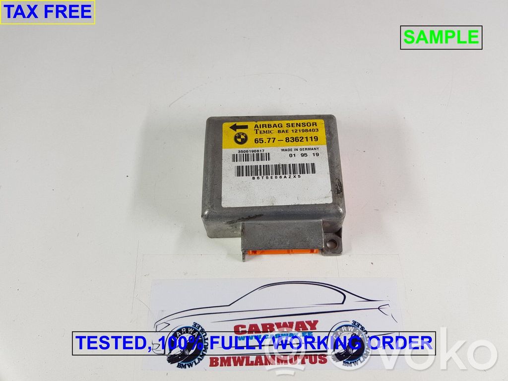 Airbag control unit/module   8362119,8362119,65778362119,1379036,1382905,6904696,6905491,6912123,8353598,8362119,8367035,8369023,8372521,8374799