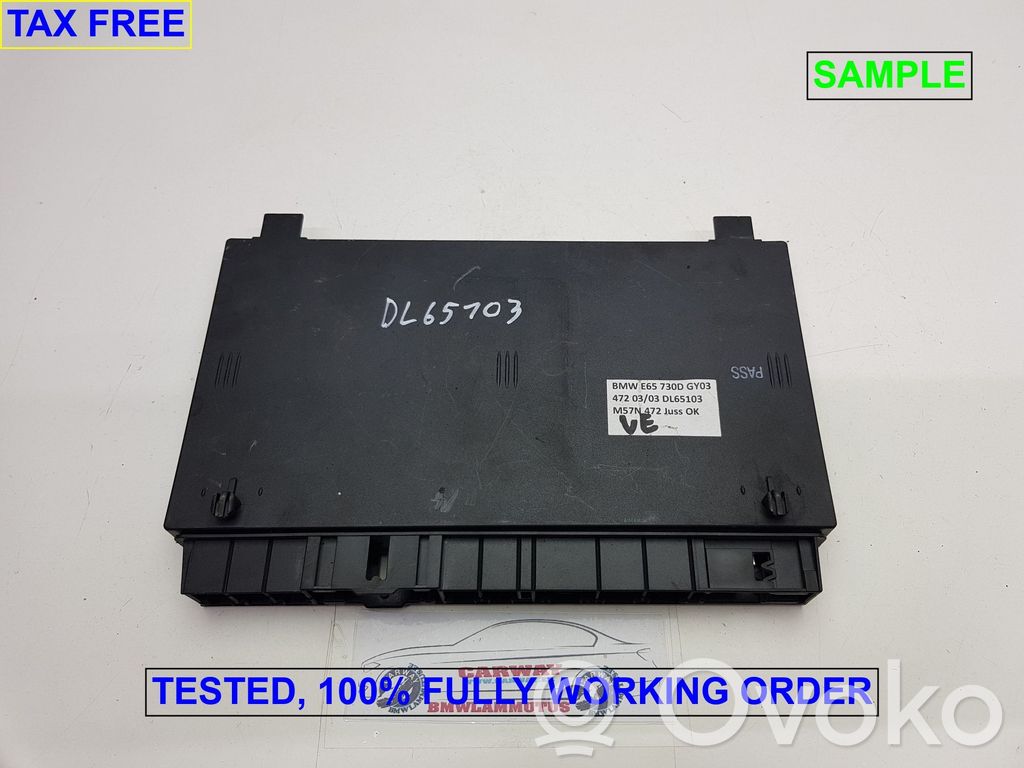 BMW 7 E65 E66 Seat control module 