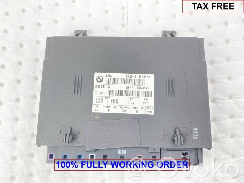 Other control units/modules   9196936,9196936,61359196936,6926358,9134662,9134667,9148265,9221861,9264974