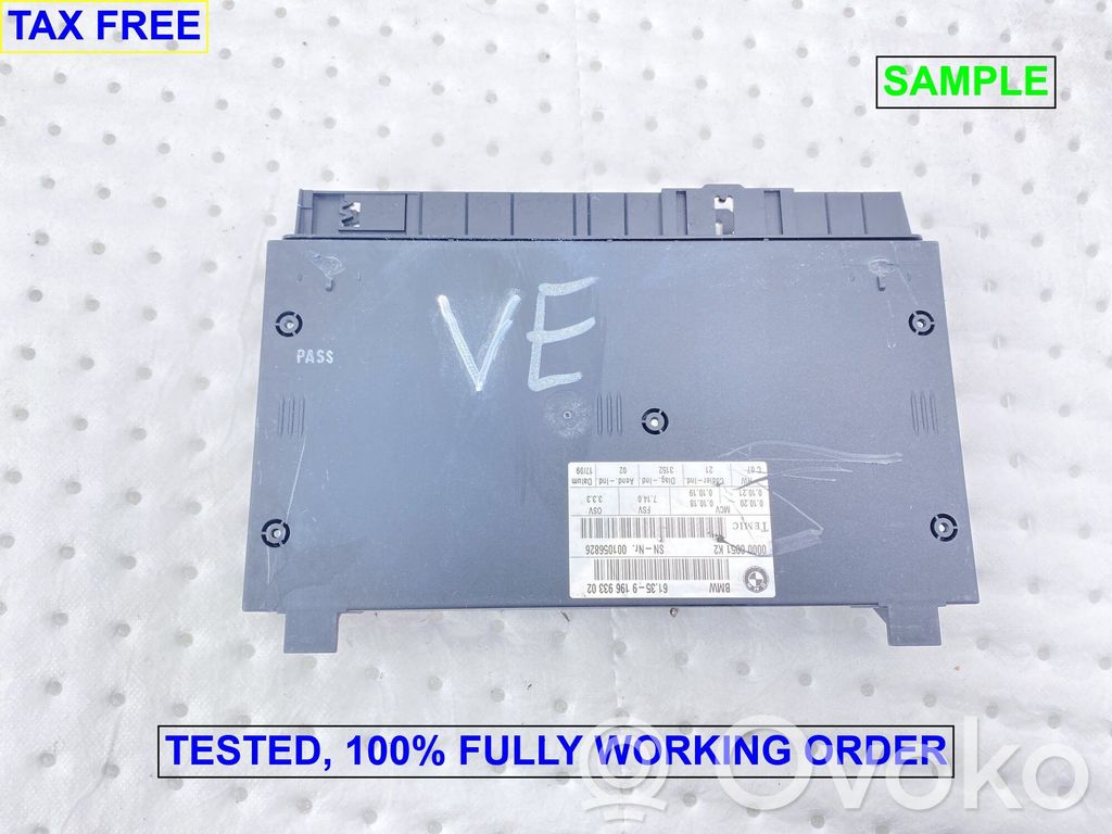 Seat control module   9196936,61359196933,61359196936,6926358,9134662,9134667,9148265,9196933,9221861,9264974