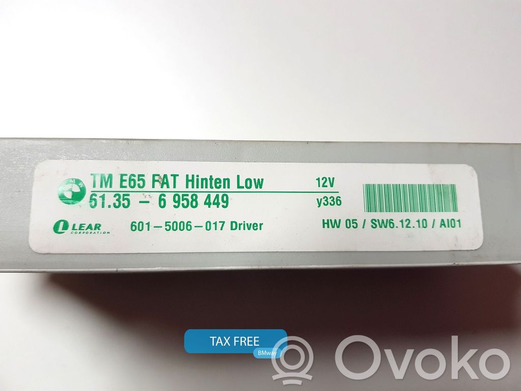 BMW 7 E65 E66 Unitate/modul comandă uși 