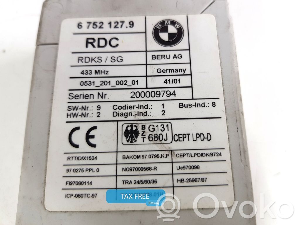 BMW 7 E38 Steuergerät Reifendruckkontrolle RDK 