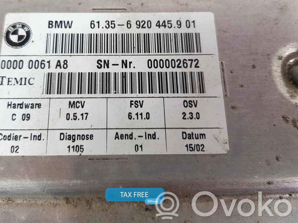 BMW 7 E65 E66 Sēdekļa vadības modulis 