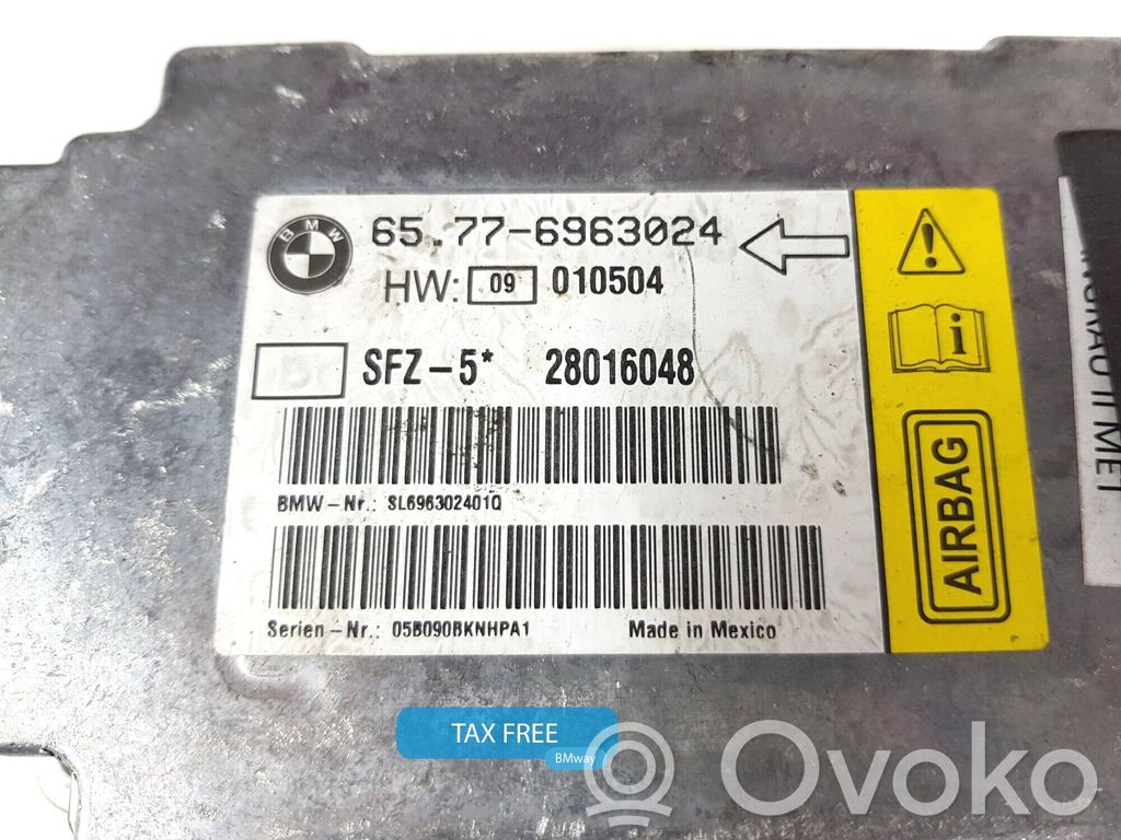 BMW 5 E60 E61 Turvatyynyn ohjainlaite/moduuli 
