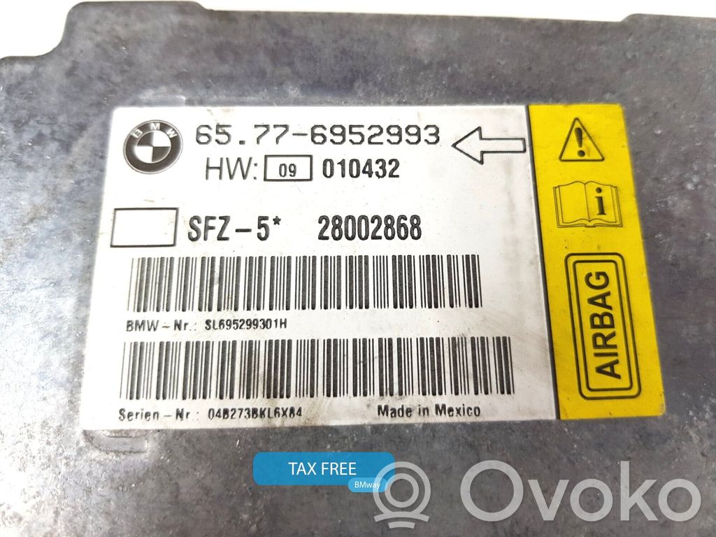 BMW 5 E60 E61 Turvatyynyn ohjainlaite/moduuli 