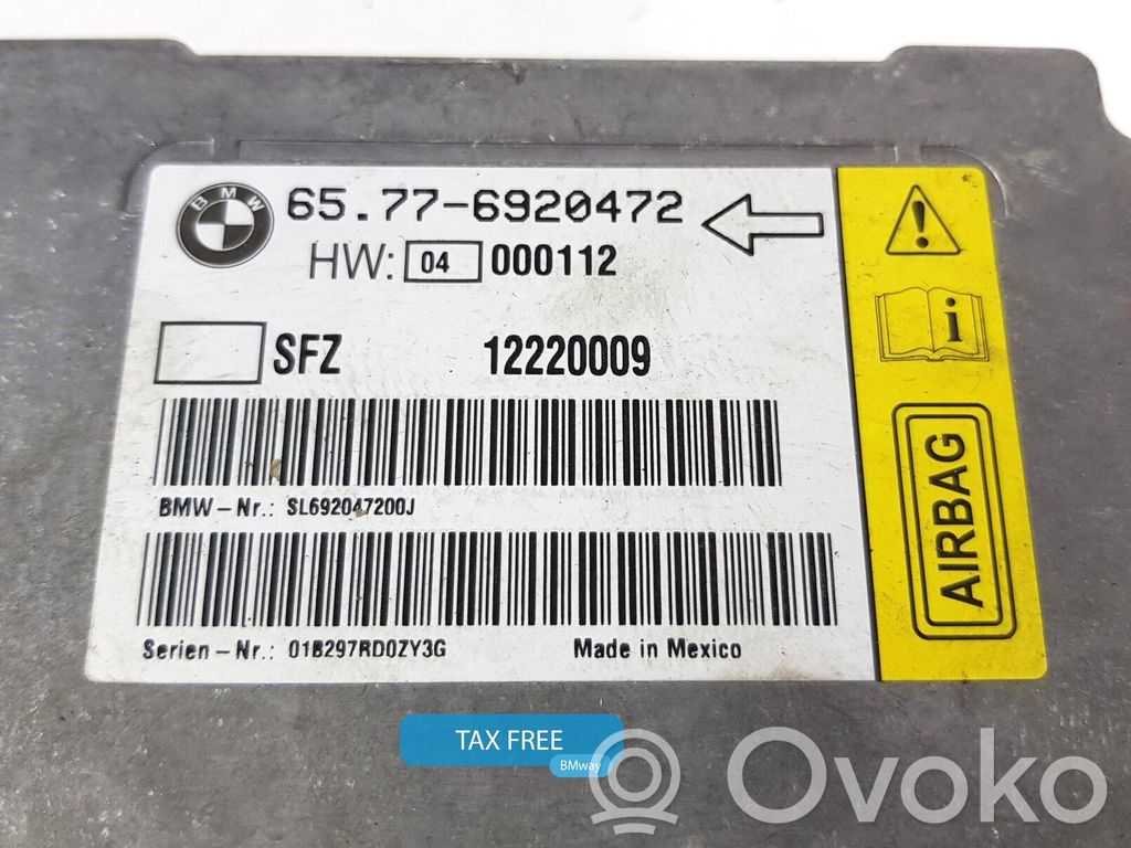 BMW 7 E65 E66 Airbagsteuergerät 