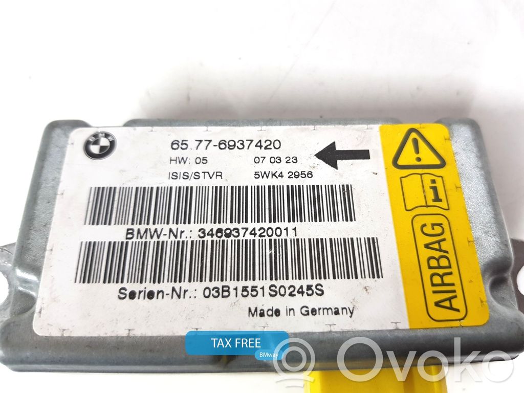 BMW 7 E65 E66 Turvatyynyn ohjainlaite/moduuli 
