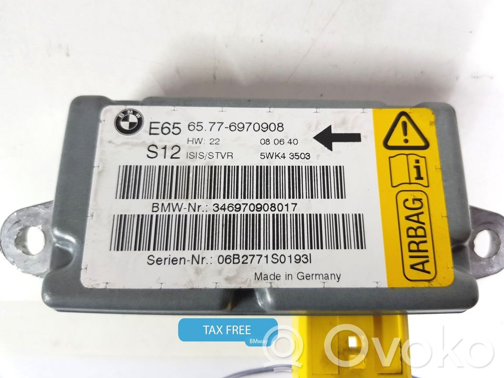 Unidad de control/módulo del Airbag   6970908,6970908,65776970908,0393593,0407254,0413029,6970908