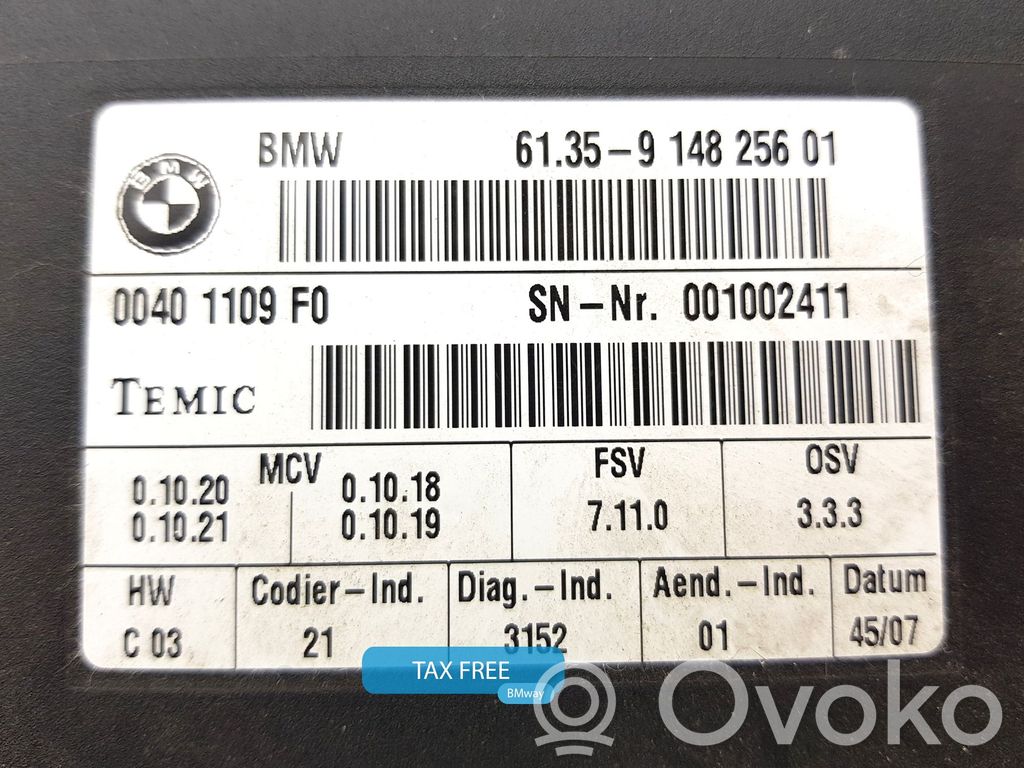 BMW 5 E60 E61 Istuimen säädön moduuli 