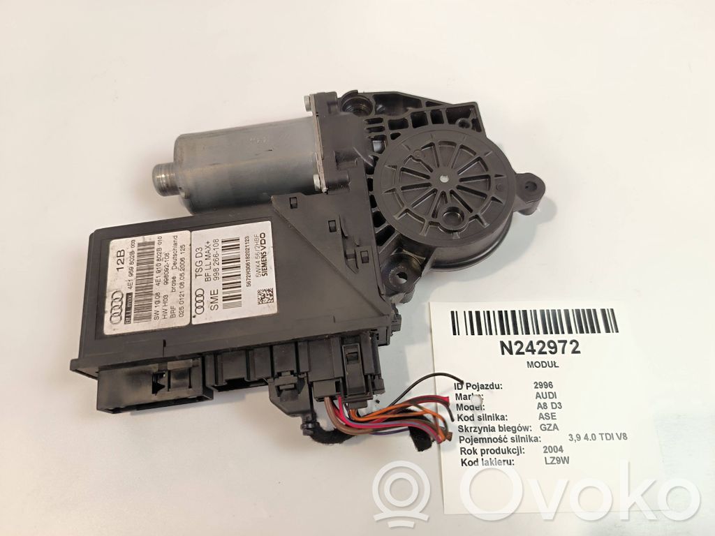 Silnik regulatora szyby drzwi przednich   4E1959802B,4E1910802B,998266108,5WK4562HBF,998092108