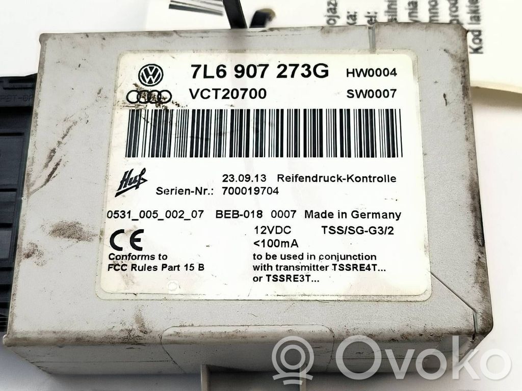 Volkswagen Phaeton Sterownik / Moduł kontroli ciśnienia w oponach 