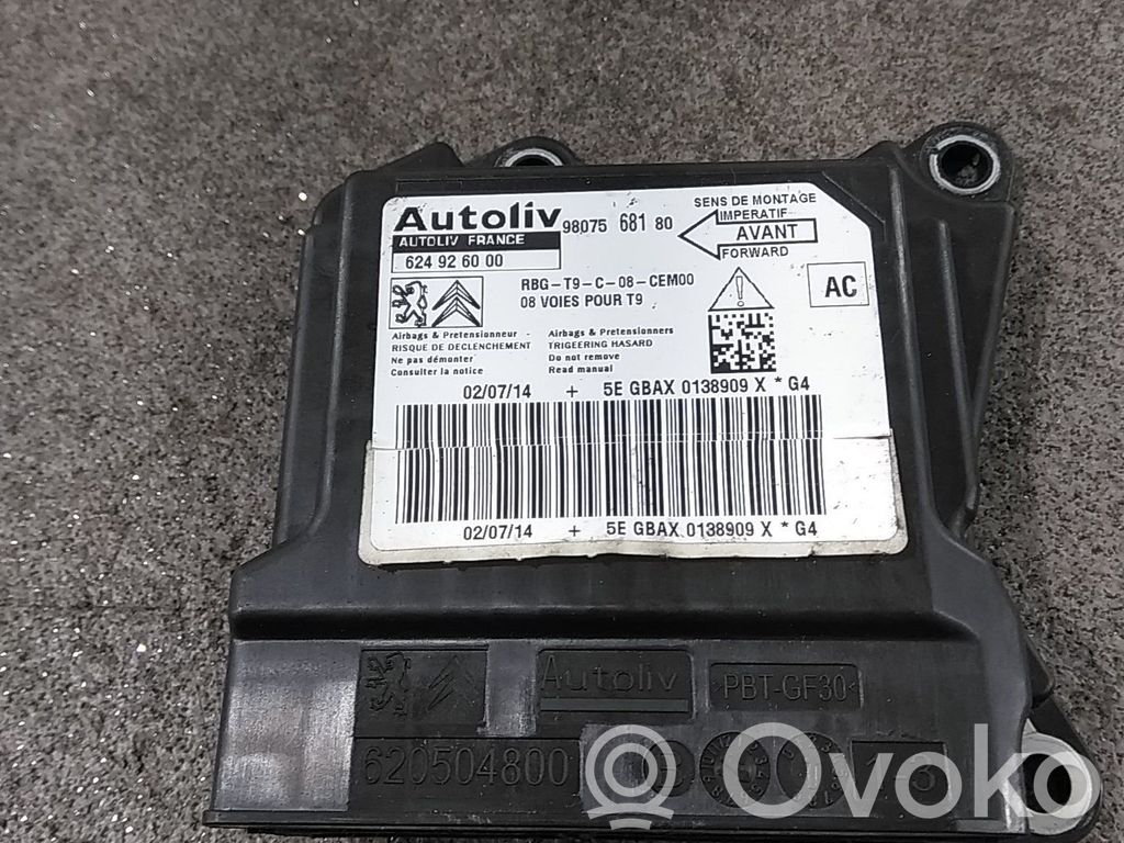Peugeot 308 Module de contrôle airbag 