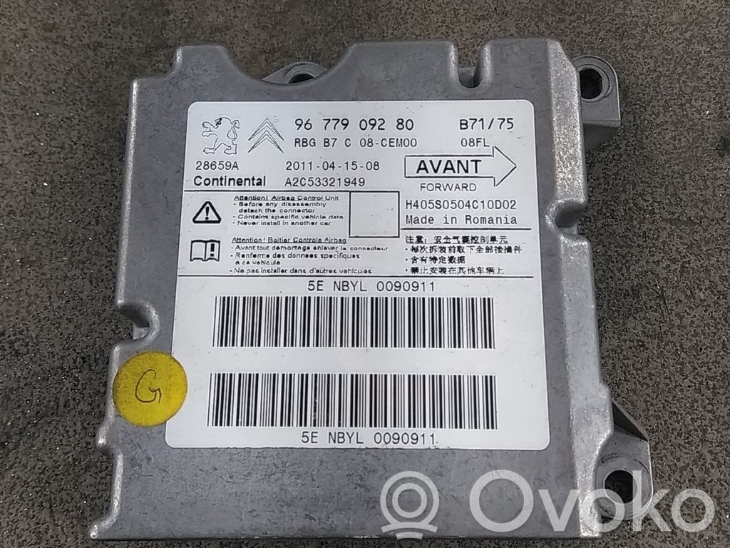 Citroen C4 II Airbag control unit/module 