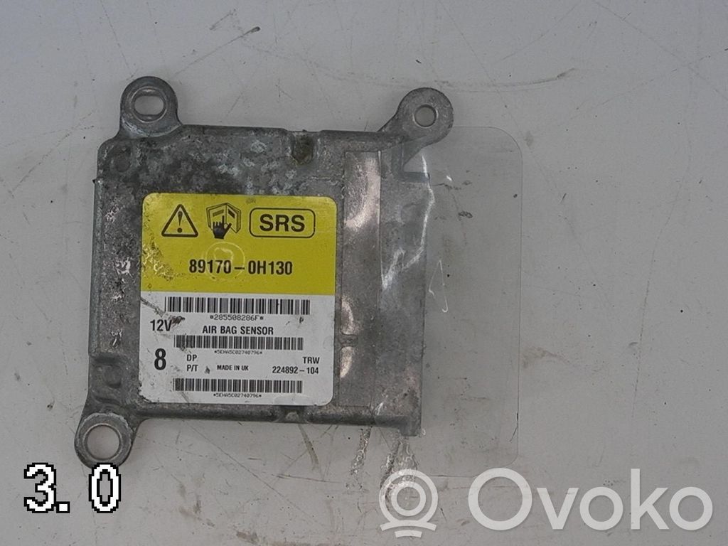 Toyota Aygo AB40 Airbag control unit/module 