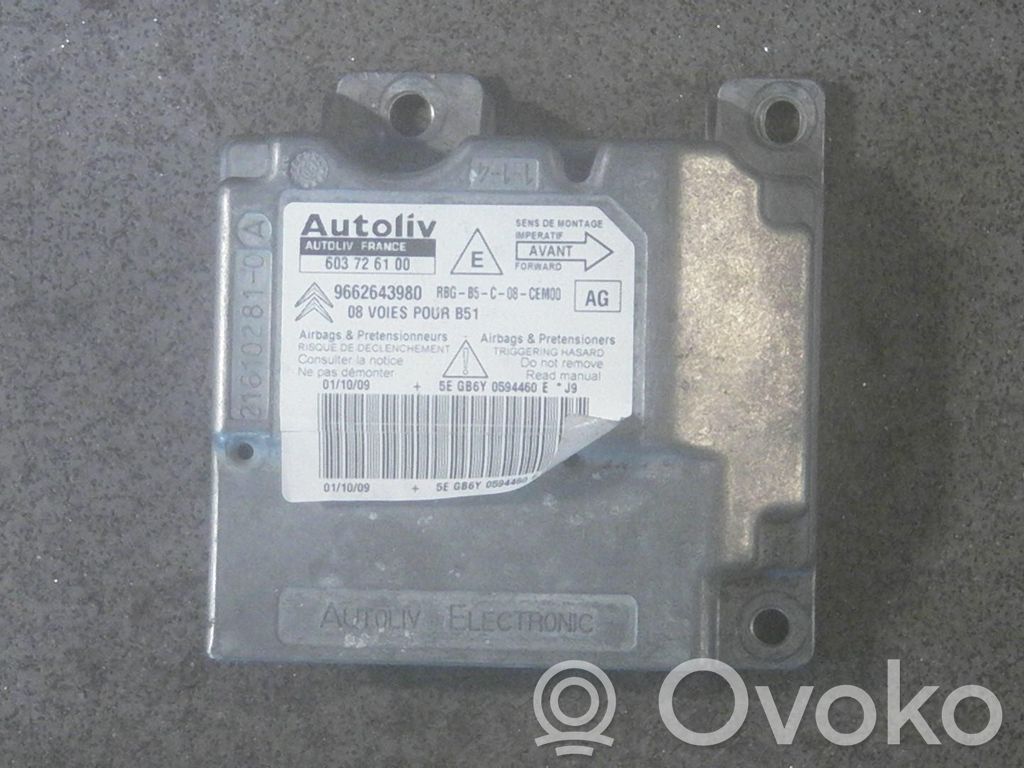 Citroen C4 I Airbag control unit/module 