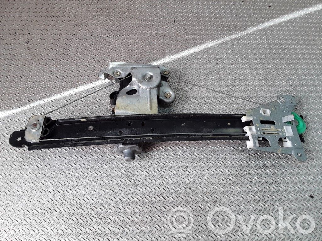 Rear door window regulator with motor