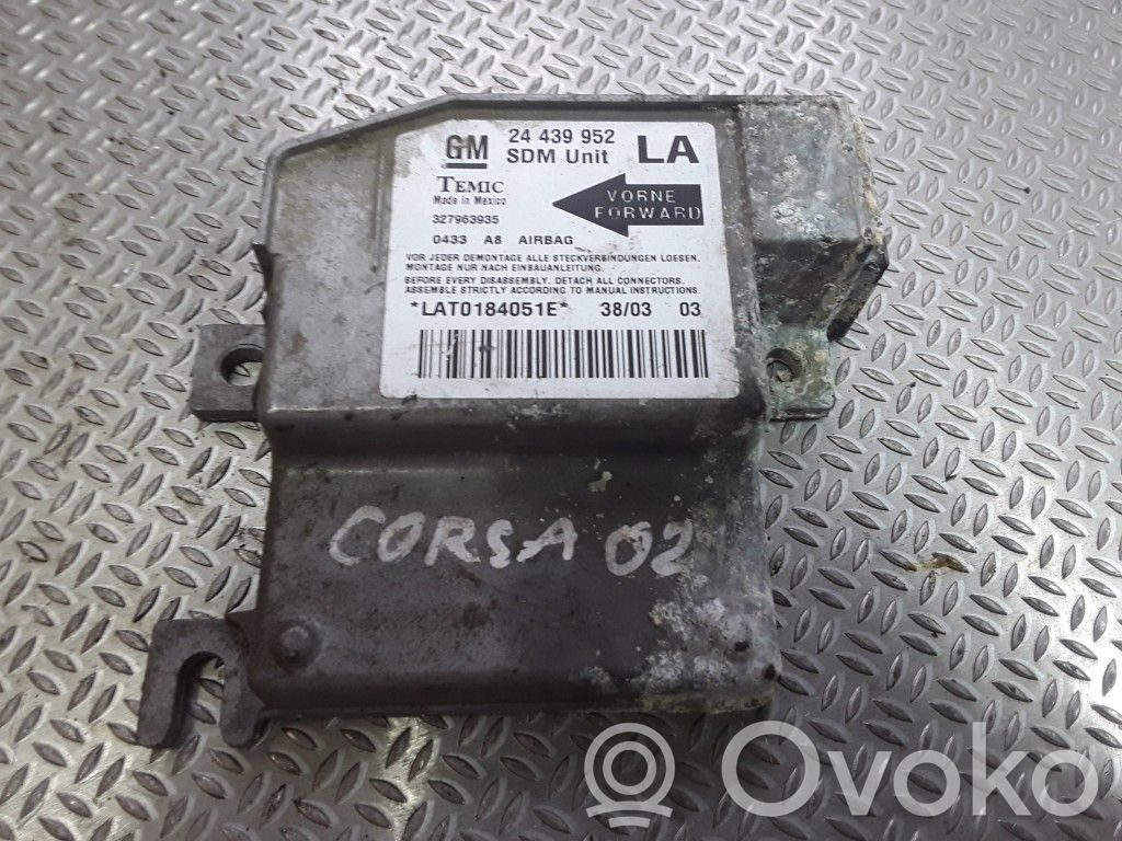 Opel Corsa C Airbag control unit/module 