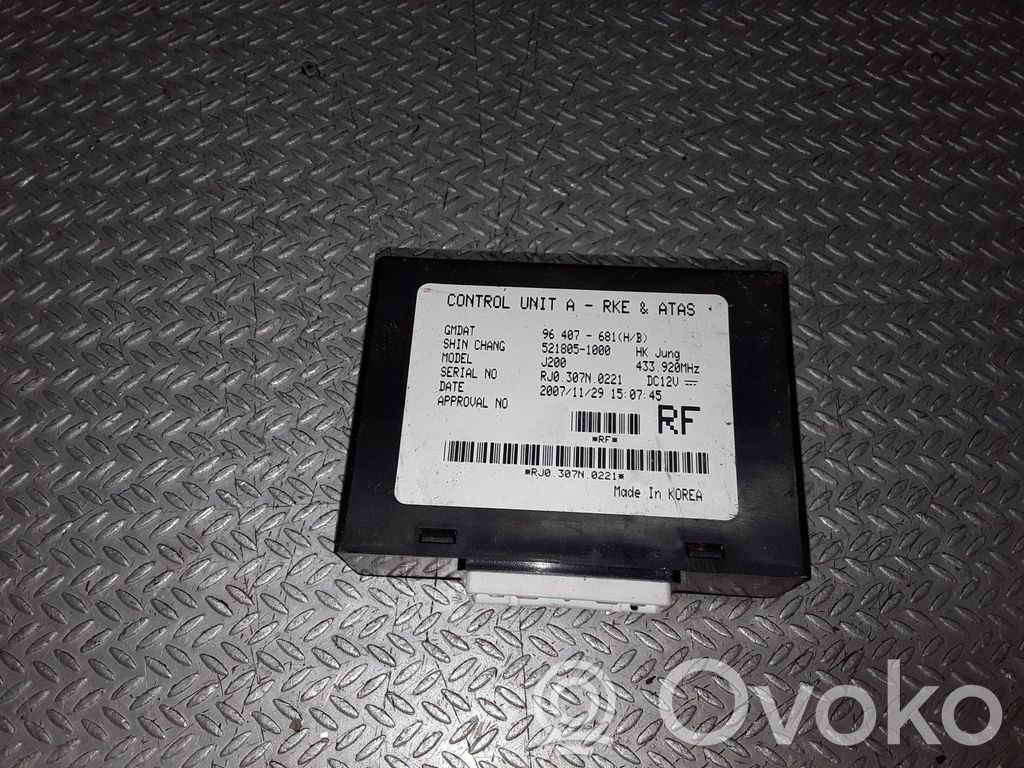 Other control units/modules   96407681