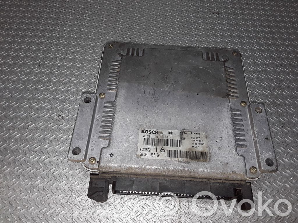 Engine control unit/module   0281010034,9635156780