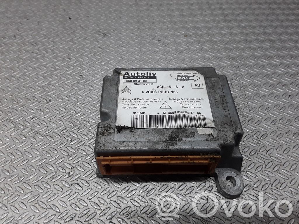 Module de contrôle airbag   550893100,9640822580
