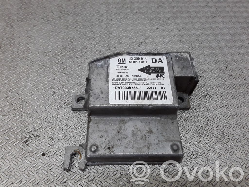 Opel Meriva A Unitate/modul de comandă airbaguri 