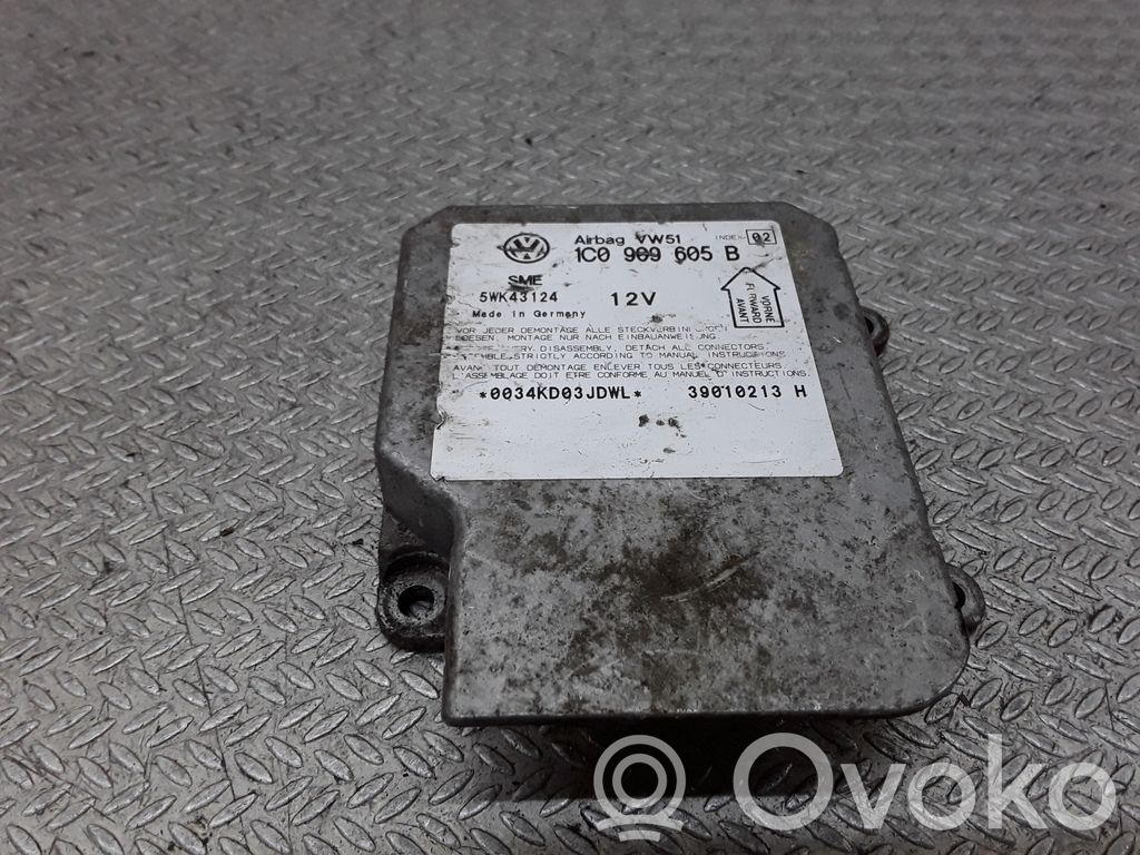 Unidad de control/módulo del Airbag   1C0909605B,5WK43124