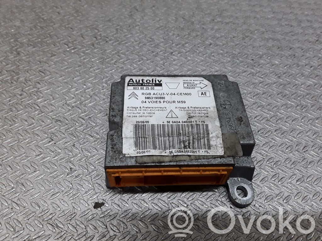 Peugeot Partner Airbag control unit/module 