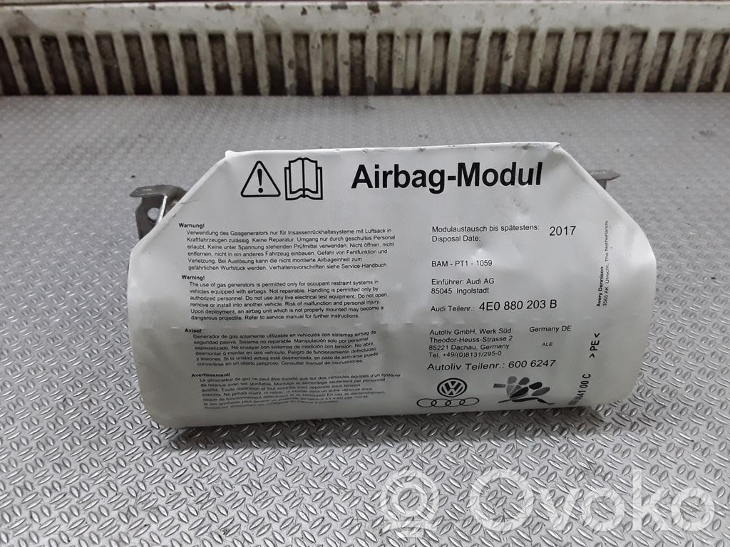 Audi A8 S8 D3 4E Passenger airbag 