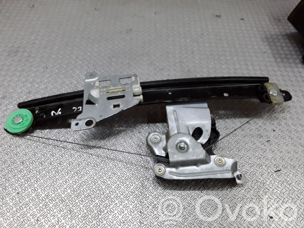 Rear door window regulator with motor