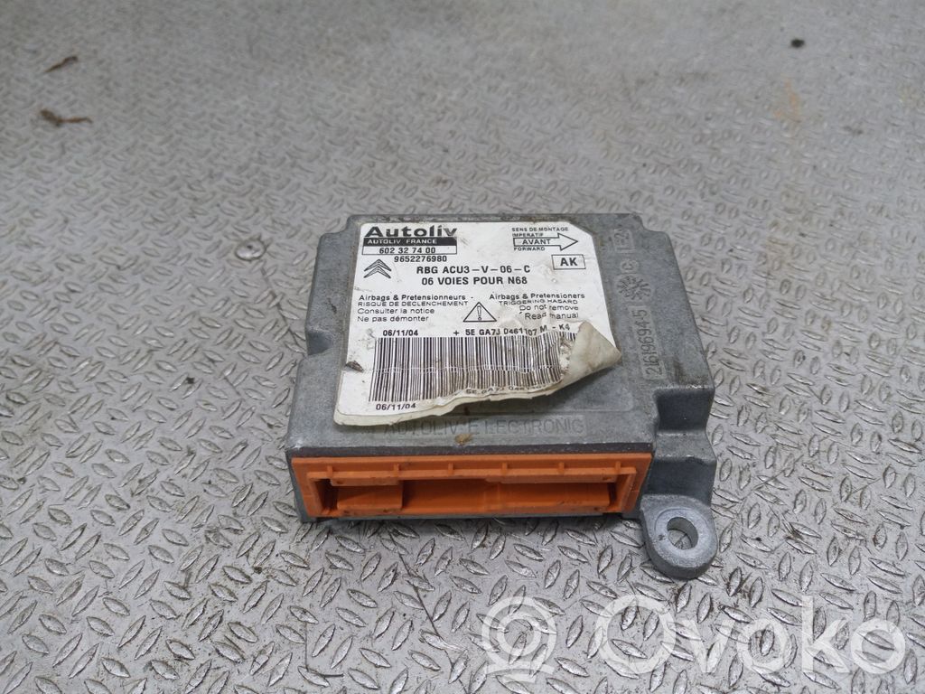 Turvatyynyn ohjainlaite/moduuli   9652276980
